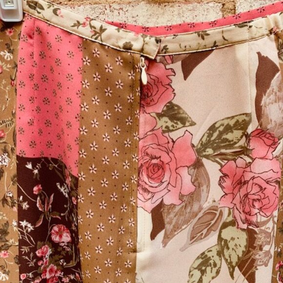 Emma James reversible patchwork/floral skirt size 10P - Picture 6 of 13